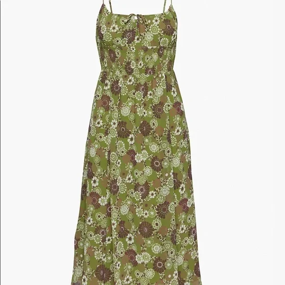 ARITZIA Wilfred Genoa GREEN Midi Dress - Picture 2 of 4